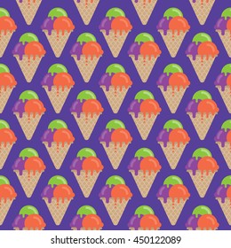 seamless ice cream pattern