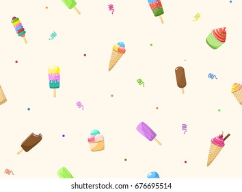 Seamless Ice Cream pattern