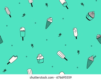 Seamless Ice Cream pattern