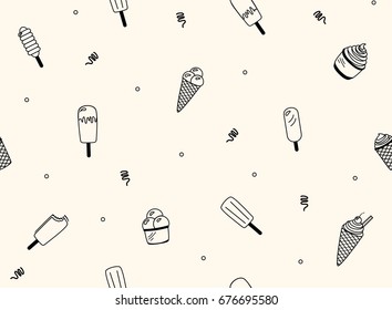 Seamless Ice Cream pattern