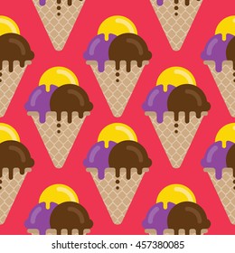 seamless ice cream pattern, candy vector
