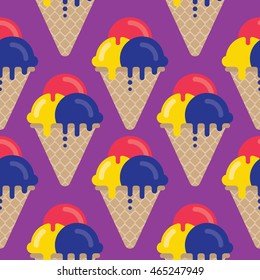 seamless ice cream pattern, candy vector