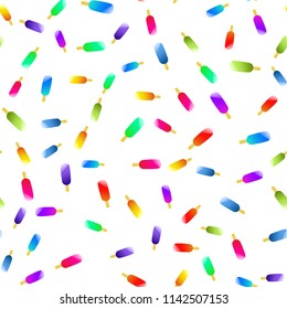 Seamless ice cream pattern colorful background. Nice and beautiful vector illustration