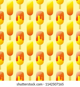 Seamless ice cream pattern colorful background. Nice and beautiful vector illustration