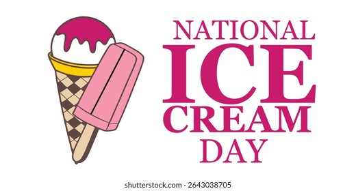 Seamless Ice Cream Pattern for National Ice Cream Day