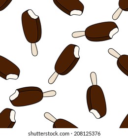 Seamless ice-cream pattern