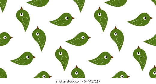 seamless icon birds isolated on white background.