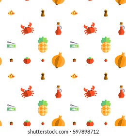Seamless icon pattern background. Abstract background texture with icons set