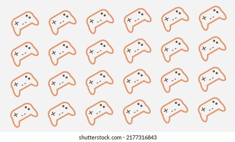 seamless icon vector of joystick game, for fun and game background concept