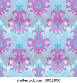 Seamless ikat  background pattern