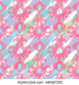 Seamless ikat background pattern