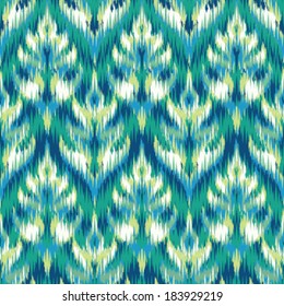 Seamless Ikat Damask Background Pattern