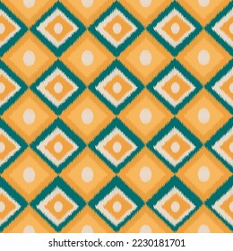 Seamless Ikat ethnic pattern. Abstract textured background for textile; wallpaper, carpet, clothing, fabric design