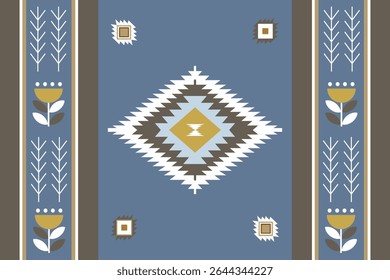 Seamless Ikat ethnic patterns in horizontal stripes, perfect for textile, fashion design, fabric printing, and home decor. Inspired by traditional weaving with modern color twist Ideal for background