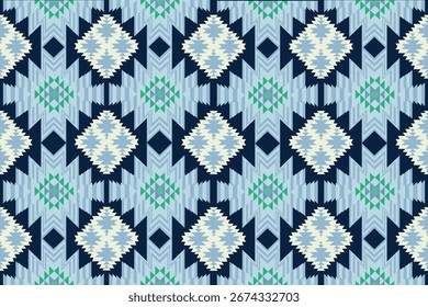 Padrões étnicos Ikat sem costura em listras horizontais, perfeito para têxtil, design de moda, impressão de tecido e decoração de casa. Inspirado pela tecelagem tradicional com torção de cor moderna Ideal para o fundo