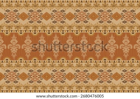 Seamless Ikat ethnic patterns, perfect for textile, fashion design, fabric printing, and home decor. Inspired by traditional with modern color Ideal for background