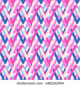 Seamless Ikat Ogee Background Pattern Wallpaper