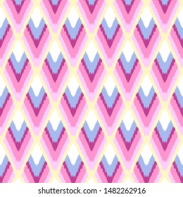 Seamless Ikat Ogee Background Pattern Wallpaper