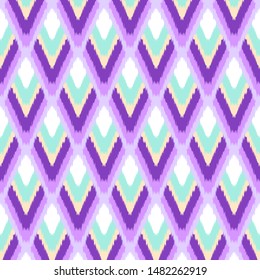 Seamless Ikat Ogee Background Pattern Wallpaper