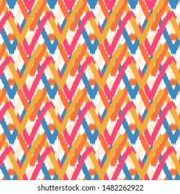 Seamless Ikat Ogee Background Pattern Wallpaper