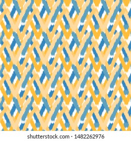 Seamless Ikat Ogee Background Pattern Wallpaper