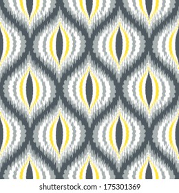 Seamless Ikat Ogee Background Pattern