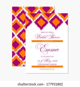 Seamless Ikat Ogee Background Pattern