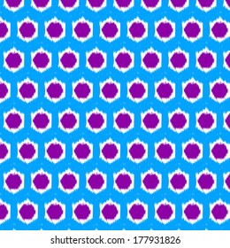 Seamless Ikat Ogee Background Pattern