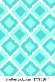 Seamless Ikat Ogee Background Pattern