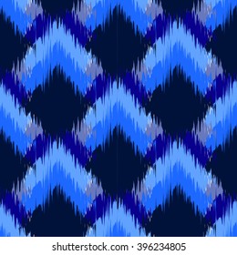 Seamless Ikat Ogee Background Pattern Wallpaper