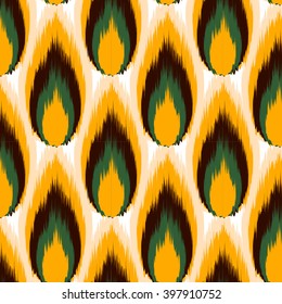 Seamless Ikat Ogee Background Pattern Wallpaper