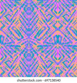 Seamless Ikat Ogee Background Pattern Wallpaper.Ikat Ogee Background Pattern
