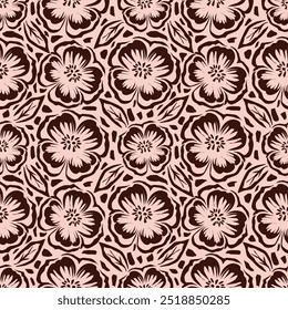 seamless ikat paisley pattern on textures background