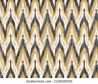 Seamless Ikat Pattern. Abstract  background for textile design, wallpaper, surface textures, wrapping paper.