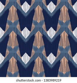 Seamless Ikat Pattern. Abstract  background for textile design, wallpaper, surface textures, wrapping paper.