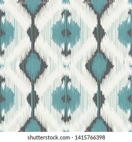 Seamless Ikat Pattern. Abstract  background for textile design, wallpaper, surface textures, wrapping paper.