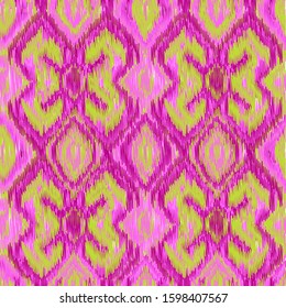 Seamless Ikat Pattern. Abstract  background for textile design, wallpaper, surface textures, wrapping paper.