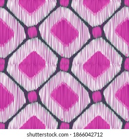 Nahtlose Ikat-Muster. Abstrakter Hintergrund für Textildesign, Tapete, Oberflächentexturen, Packpapier.