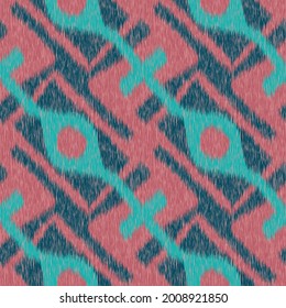 Seamless Ikat Pattern. Abstract  background for textile design, wallpaper, surface textures, wrapping paper.