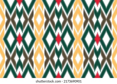 Seamless Ikat Pattern. Abstract background Ethnic Tribal African American 
 for textile design, wallpaper, surface textures, pattern fills, wrapping paper. Fabric, paper, industry