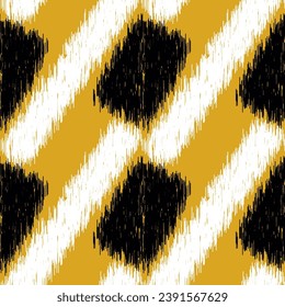 Seamless Ikat Pattern. Abstract  background for textile design, wallpaper, surface textures, wrapping paper.