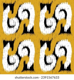 Patrón Ikat sin inconvenientes. Fondo abstracto para el diseño textil, papel pintado, texturas superficiales, papel envolvente.