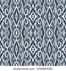 Padrão Ikat Perfeito. Fundo abstrato para design têxtil, papel de parede, texturas de superfície, papel de embrulho.