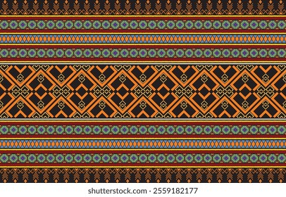 Seamless Ikat Pattern. Abstract background for textile design, wallpaper, surface textures, wrapping paper.