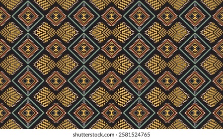 Seamless Ikat Pattern. Abstract background for textile design, wallpaper, surface textures, wrapping paper.
