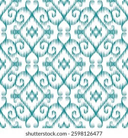 Seamless Ikat Pattern. Abstract  background for textile design, wallpaper, surface textures, wrapping paper.