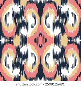 Seamless Ikat Pattern. Abstract  background for textile design, wallpaper, surface textures, wrapping paper.