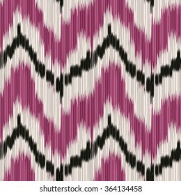 Seamless Ikat Pattern. Abstract  background for textile design, wallpaper, surface textures, wrapping paper.