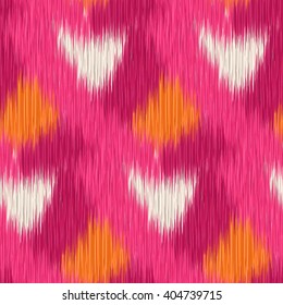 Seamless Ikat Pattern. Abstract  background for textile design, wallpaper, surface textures, wrapping paper.