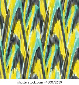 Seamless Ikat Pattern. Abstract  background for textile design, wallpaper, surface textures, wrapping paper.